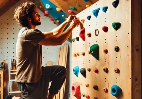 Installing Climbing Holds on Wooden Panels